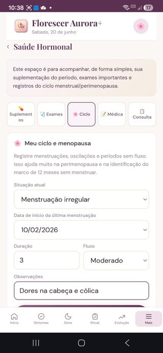 Saúde hormonal e ciclo